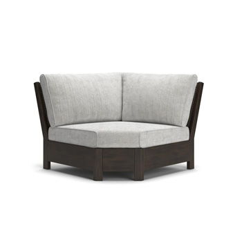 Mesa Valley - Corner With Cushion - Light Gray / Dark Brown - Simple Home Plus