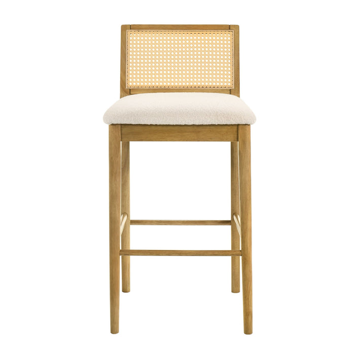 Tobias - Coastal Modern Wood Bar Height Kitchen Bar Stool - Simple Home Plus