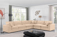 Comfy - 6 Piece Velvet Modular Corner Sectional - Simple Home Plus