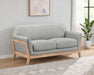 Vaughn - Fabric Upholstered Flared Arm Loveseat - Gray - Simple Home Plus