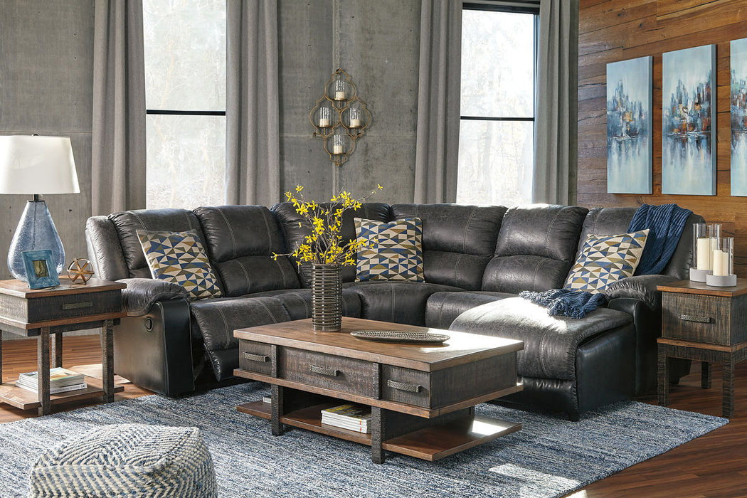 Nantahala - Reclining Sectional With Chaise - Simple Home Plus