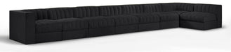 Rummi - Velvet Performance Fabric Upholstered 8 Piece Modular Sectional, L-Shaped (Right) - Simple Home Plus