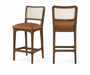 Atrium - Counter Stool With Brushed Brown Base (Set of 2) - Simple Home Plus