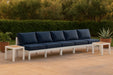 Nizuc - Outdoor Patio 4 Seat Armless Modular Sofa With White Frame - Simple Home Plus
