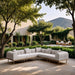Laguna - 5 Piece 106.5" Upholstered Outdoor Patio Modular Sectional - Simple Home Plus