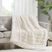 Ruched Throw - Ivory - Simple Home Plus