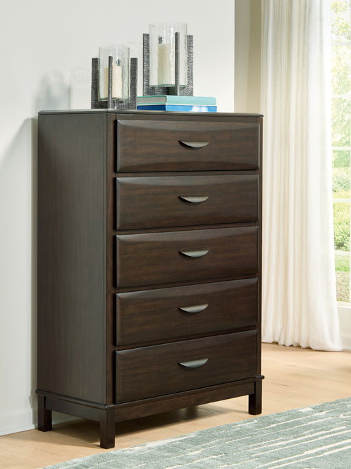 Vanmore - Dark Brown - Five Drawer Chest - Simple Home Plus