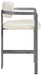 Aurum - Vegan Leather Upholstered Counter Stool With Gray Base - Simple Home Plus