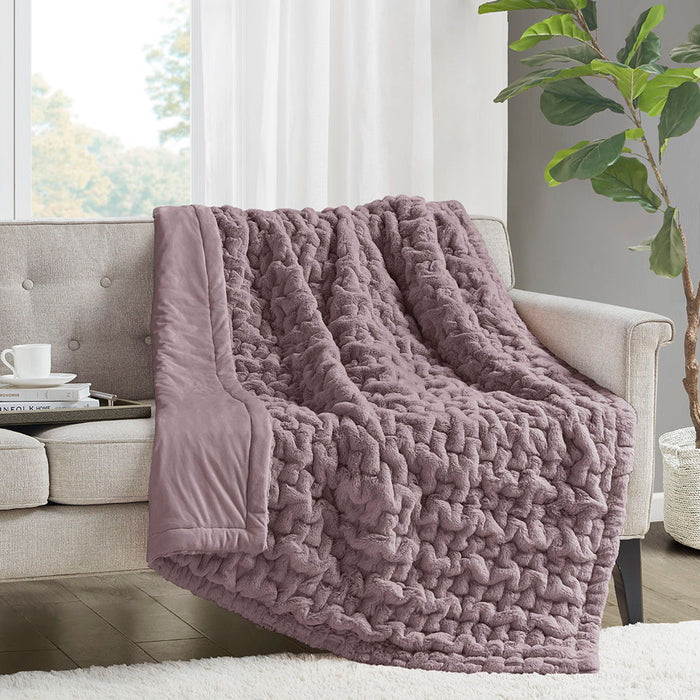 Ruched Throw - Lavender - Simple Home Plus