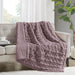 Ruched Throw - Lavender - Simple Home Plus