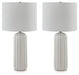 Clarkland - White - Ceramic Table Lamp (Set of 2) - Simple Home Plus