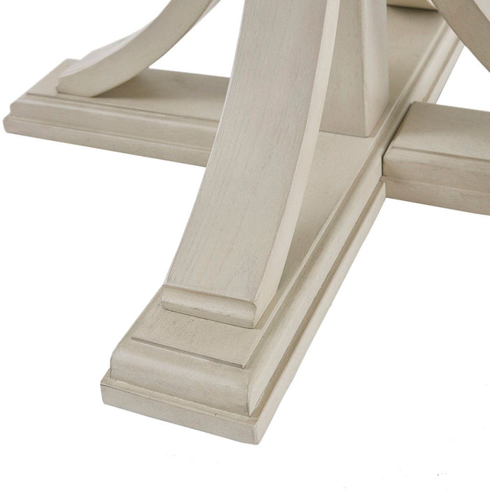 Helena - Round Dining Table - Antique Cream - Simple Home Plus