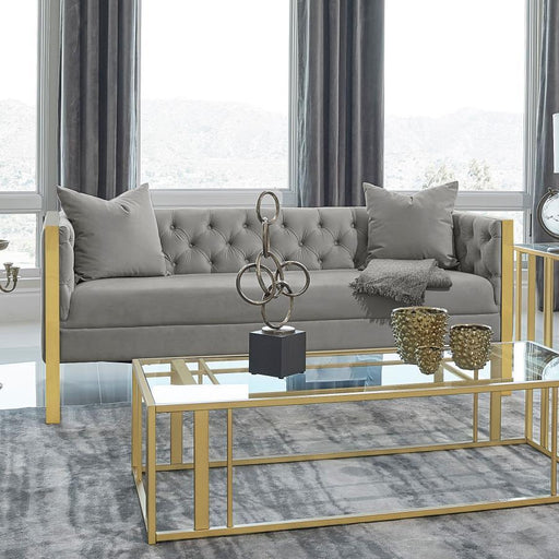 Eastbrook - Tufted Back Sofa - Gray - Simple Home Plus
