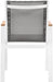 Nizuc - Outdoor Patio Dining Arm Chair With White Frame And Natural Arms (Set of 2) - Simple Home Plus