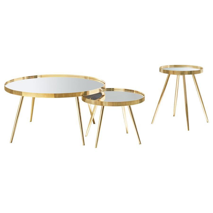Kaelyn - Round Coffee And End Table Set - Simple Home Plus