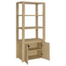 Laurelton - 3-Shelf Media Tower Tall Pier Cabinet - Light Oak - Simple Home Plus