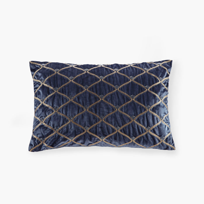 Aumont - Oblong Decor Pillow - Navy - Simple Home Plus