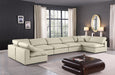 Comfy - 7 Piece Faux Leather Modular Armless Sectional - Simple Home Plus