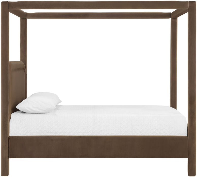 Salina - Velvet Upholstered Bed - Simple Home Plus