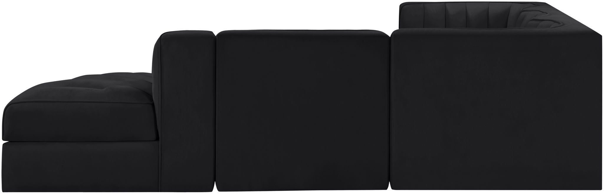 Rummi - Velvet Performance Fabric Upholstered 5 Piece Modular Sectional - Simple Home Plus