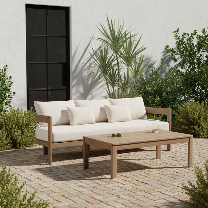 Newport - Water Resistant Fabric 86.75" Upholstered Outdoor Patio Sofa - Simple Home Plus
