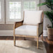 Morgan - Cane Accent Chair With Removable Back Cushion - Reclaimed Natural - Simple Home Plus