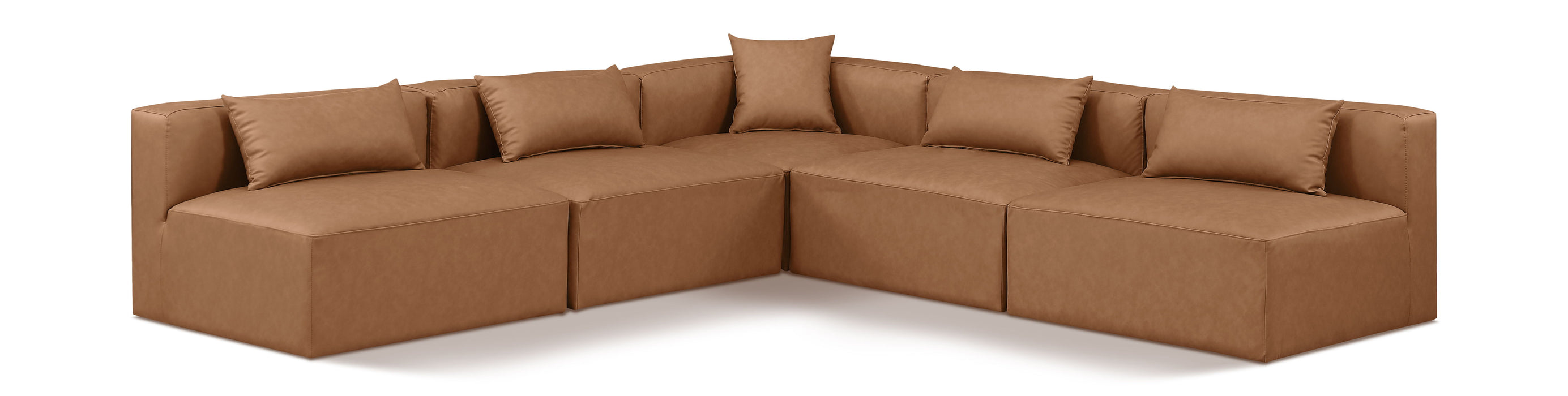 Cube - 5 Piece Modular Corner Armless Sectional - Simple Home Plus
