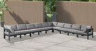 Nizuc - Outdoor Patio 10 Piece Modular Sectional With Gray Frame - Simple Home Plus