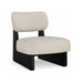 Vetra - Vegan Leather Upholstered Accent Chair - Taupe / Painted Black - Simple Home Plus