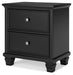 Lanolee - Black - Two Drawer Nightstand - Simple Home Plus