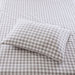 Cozy Flannel - 4 Piece California King Printed Sheet Set - Gray Herringbone Check - Simple Home Plus
