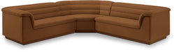 Cascade - Velvet Modular Sectional - Saddle - Simple Home Plus