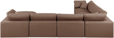 Comfy - 7 Piece Faux Leather Modular Sectional With Chaise - Simple Home Plus