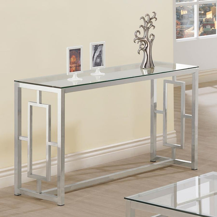 Merced - Glass Top Metal Table - Simple Home Plus