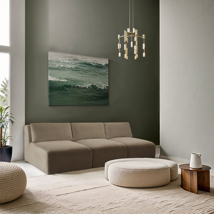 Shaggy - Fabric 3 Seat Modular Armless Sofa - Simple Home Plus