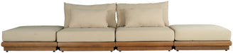 Mirella - 4 Piece Water Resistant Fabric Outdoor Patio Modular Sectional - Simple Home Plus