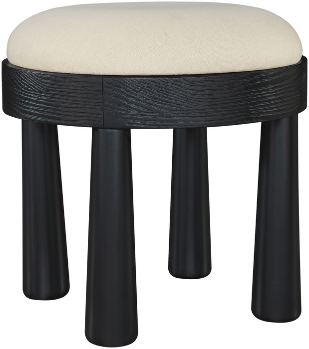 Larea - Upholstered Ottoman - Cream - Simple Home Plus