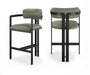 Aurum - Vegan Leather Upholstered Counter Stool With Graphite Black Base - Simple Home Plus