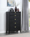 Brookmead - 5-Drawer Bedroom Chest - Black - Simple Home Plus