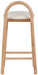 Calvin - Faux Leather Stool - Light Brown Legs - Simple Home Plus