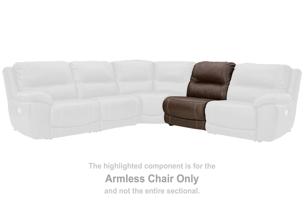 Dunleith - Armless Chair - Chocolate - Simple Home Plus