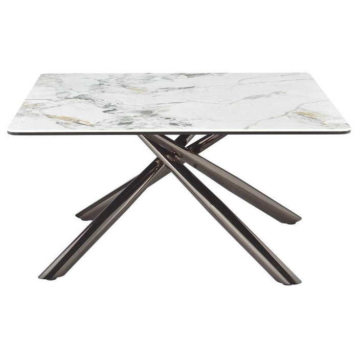 Carvell - Square Sintered Stone Table - Simple Home Plus
