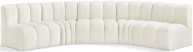 Arc - Velvet 5 Piece U-Shaped Modular Sofa - Simple Home Plus