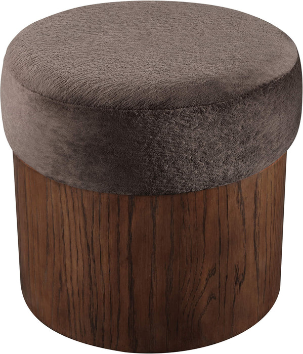 Nimes - Ottoman / Stool With Brown Base - Simple Home Plus