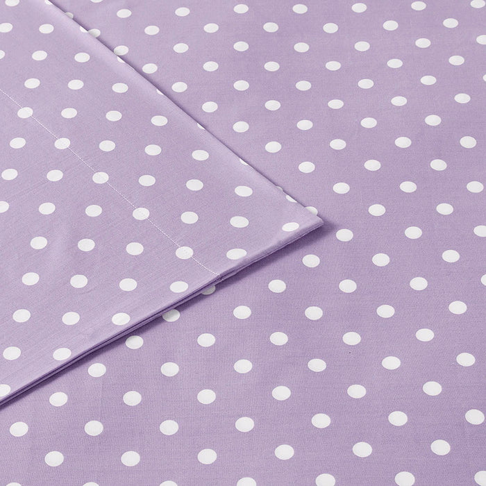 Polka Dot - Queen Sheet Set - Purple - Simple Home Plus