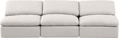 Indulge - Linen 3 Seat Modular Armless Sofa - Simple Home Plus