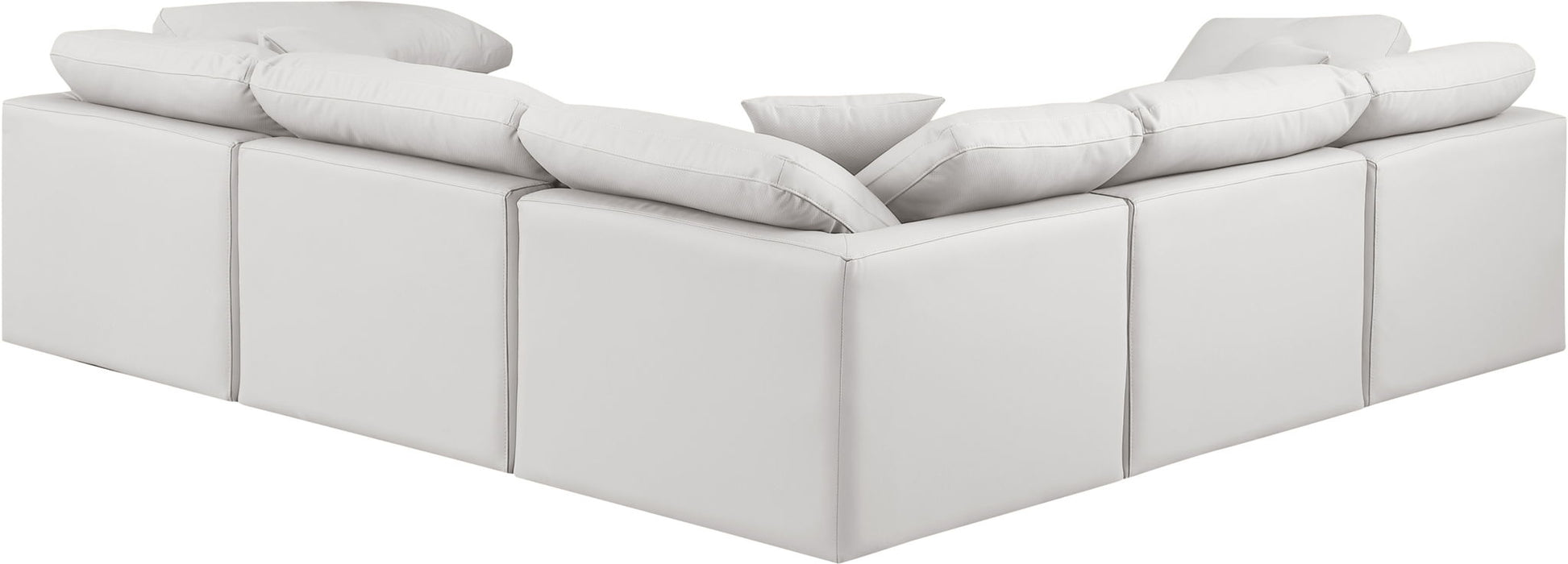 Indulge - Faux Leather 5 Piece Modular Corner Sectional - Simple Home Plus