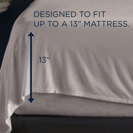 Linens - Tempur Rayon from Bamboo Sheet Set - Cool Gray - Simple Home Plus