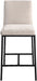 Reeves - Chenille Fabric Upholstered Counter Stool (Set of 2) - Black Base - Simple Home Plus