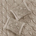 Laurel - Queen Pieced Pleated 7 Piece Tufted Comforter Set - Taupe - Simple Home Plus